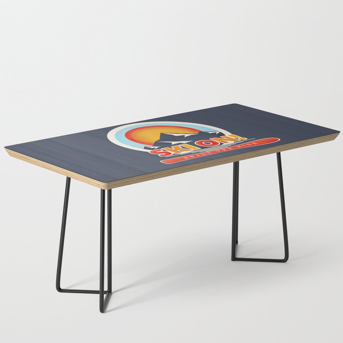 SKI ON! retro badge Coffee Table Gallery Image 1