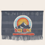 SKI ON! retro badge Wall Hanging Gallery Image 1