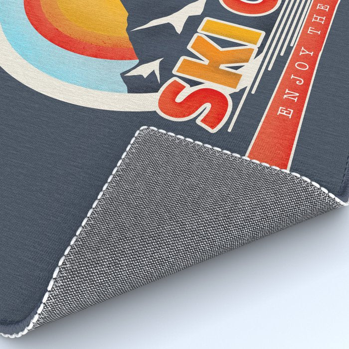 SKI ON! retro badge Rug Gallery Image 4