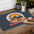 SKI ON! retro badge Outdoor Rug Gallery Image 2