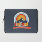 SKI ON! retro badge Laptop Sleeve Gallery Image 1