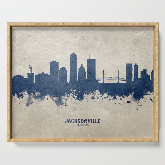 Jacksonville Florida Skyline Serving Tray Gallery Image 1