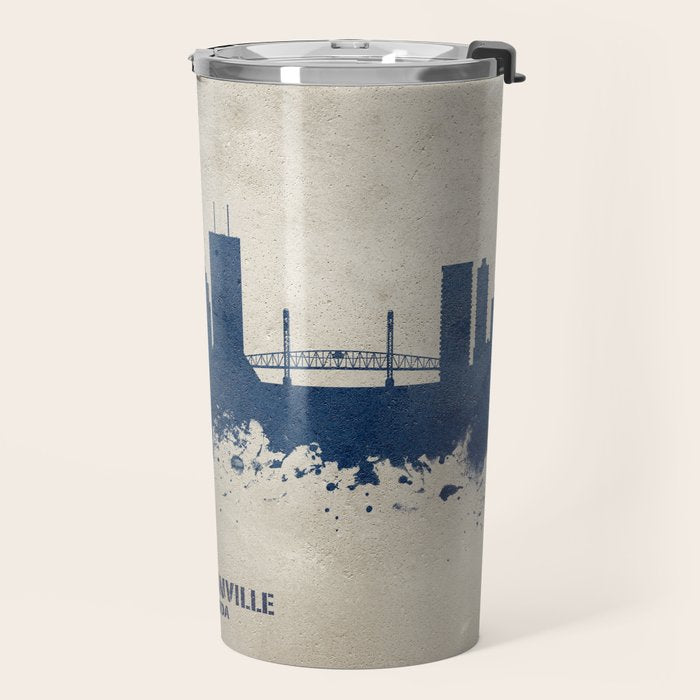 Jacksonville Florida Skyline Travel Mug Gallery Image 2