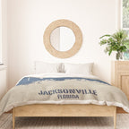 Jacksonville Florida Skyline Duvet Cover Gallery Image 3