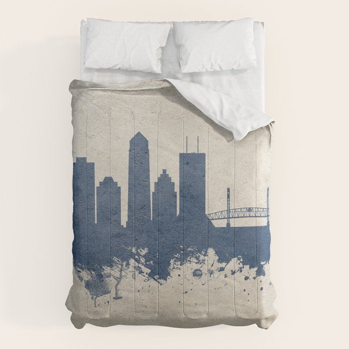 Jacksonville Florida Skyline Comforter Gallery Image 6