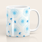 Make A Wish Dandelion Pattern in Sky Blue & Off White Coffee Mug Gallery Image 1