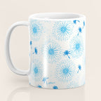 Make A Wish Dandelion Pattern in Sky Blue & Off White Coffee Mug Gallery Image 3