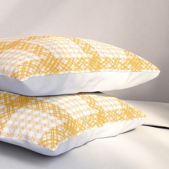 Woven Checkerboard (Yellow) Pillow Sham Gallery Image 3