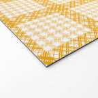Woven Checkerboard (Yellow) Welcome Mat Gallery Image 2