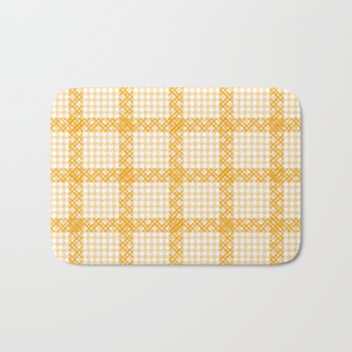 Woven Checkerboard (Yellow) Bath Mat Gallery Image 1