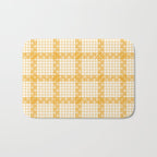 Woven Checkerboard (Yellow) Bath Mat Gallery Image 1