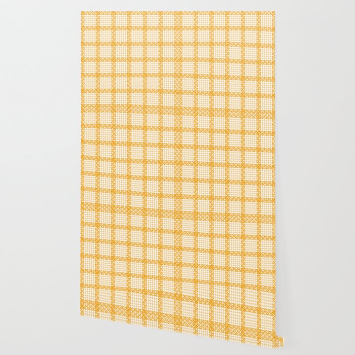 Woven Checkerboard (Yellow) Wallpaper Gallery Image 2