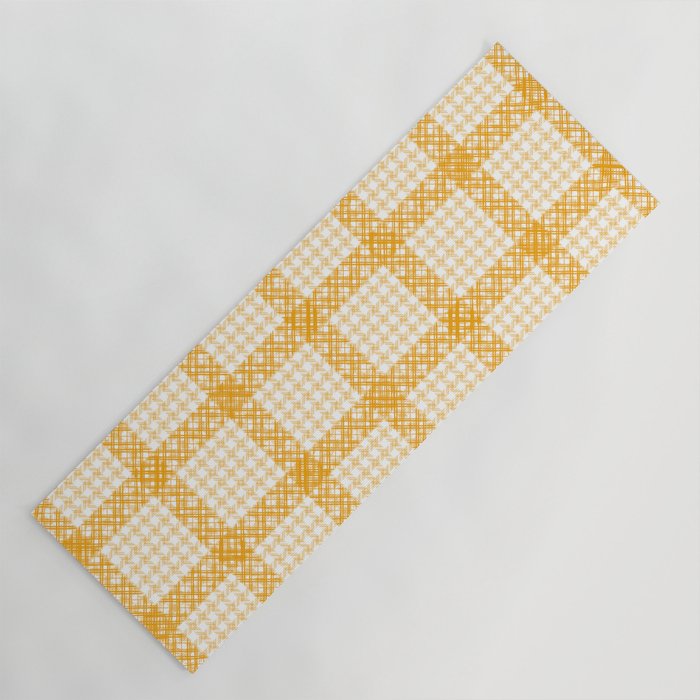 Woven Checkerboard (Yellow) Yoga Mat Gallery Image 1