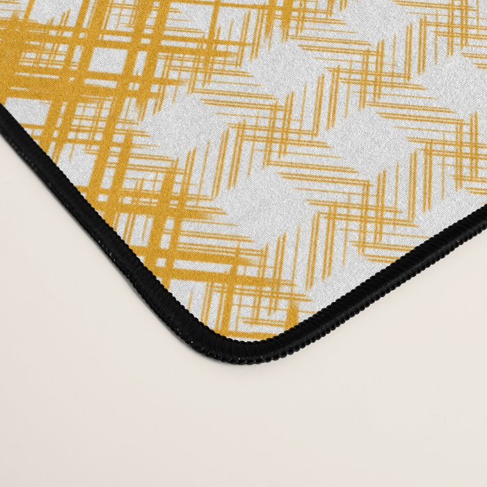 Woven Checkerboard (Yellow) Desk Mat Gallery Image 4