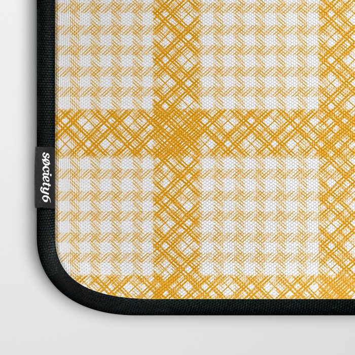 Woven Checkerboard (Yellow) Laptop Sleeve Gallery Image 3