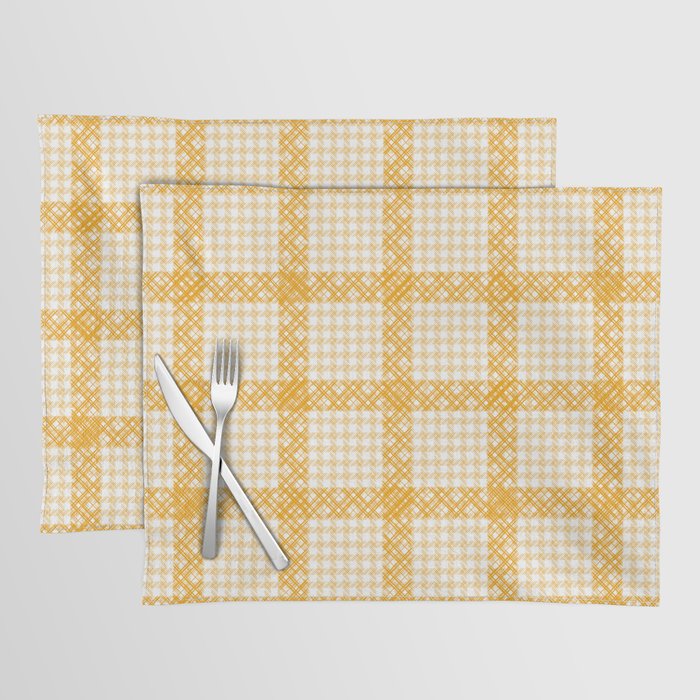 Woven Checkerboard (Yellow) Placemat Gallery Image 1
