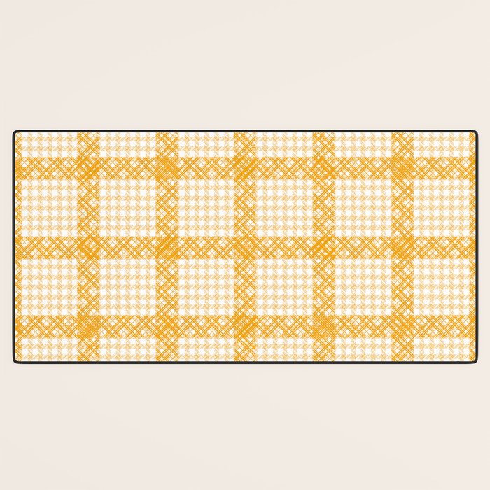 Woven Checkerboard (Yellow) Desk Mat Gallery Image 3