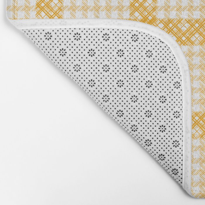 Woven Checkerboard (Yellow) Bath Mat Gallery Image 2