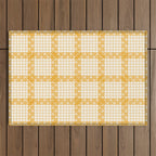 Woven Checkerboard (Yellow) Outdoor Rug Gallery Image 1
