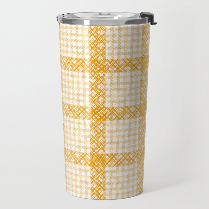 Woven Checkerboard (Yellow) Travel Mug Gallery Image 2