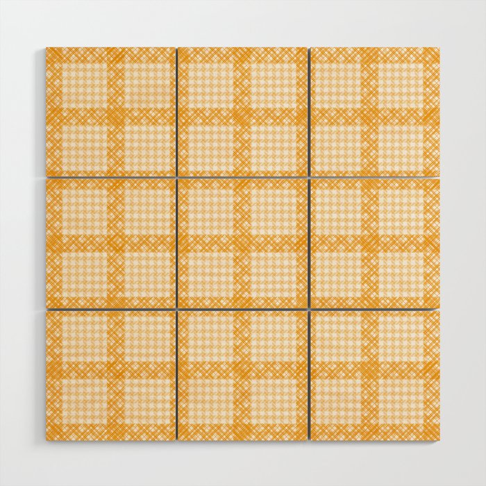 Woven Checkerboard (Yellow) Wood Wall Art Gallery Image 1