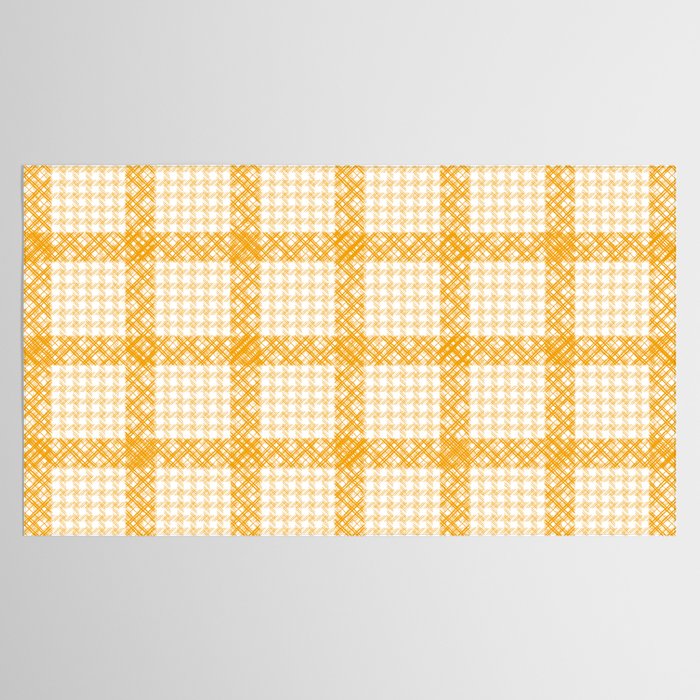 Woven Checkerboard (Yellow) Tablecloth Gallery Image 2