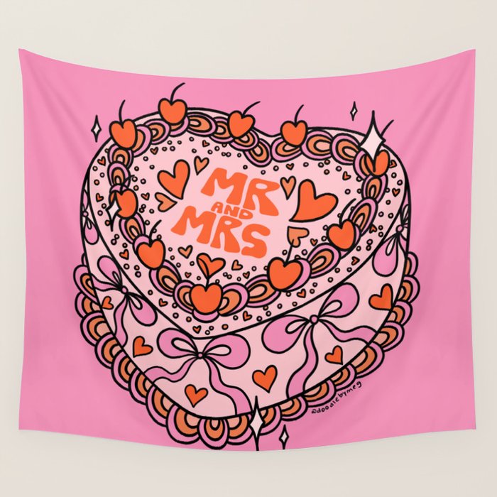 Mr. and Mrs. Cake Wall Tapestry Gallery Image 4