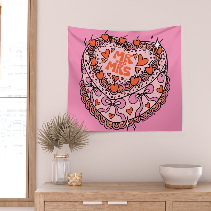 Mr. and Mrs. Cake Wall Tapestry Gallery Image 2