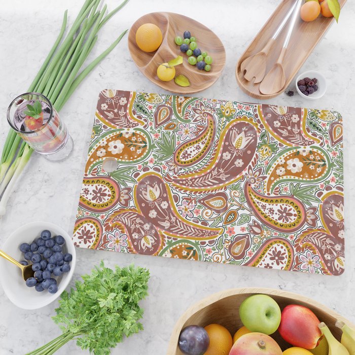Rustic Paisley Delight Cutting Board Gallery Image 2