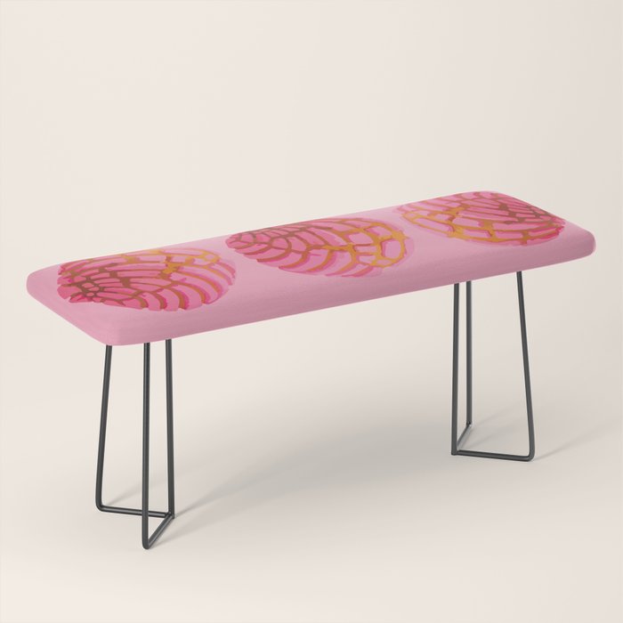 Pink concha bread mexican concha pan dulce mexican food lover Bench Gallery Image 1