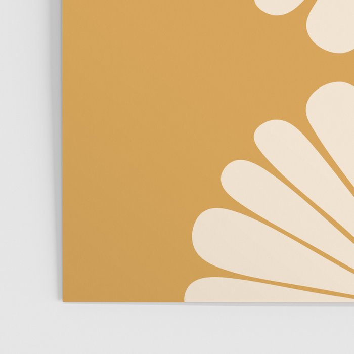 Retro Daisy Abstract XVIII Golden Orange Bold Floral Poster Gallery Image 3