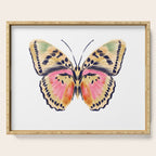 Butterfly Study no. 14 - butterfly art, watercolor butterfly, watercolor butterflies, painted butterfly, butterfly art, pink and yellow butterfly Serving Tray Gallery Image 1