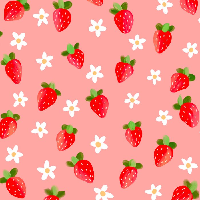 Strawberry Pattern- Pink Background Coffee Mug Gallery Image 2