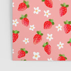 Strawberry Pattern- Pink Background Poster Gallery Image 3