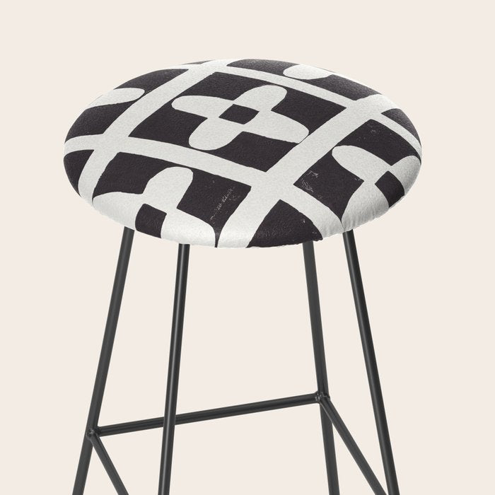 Floral Tiles / Lino Print Stool Gallery Image 2