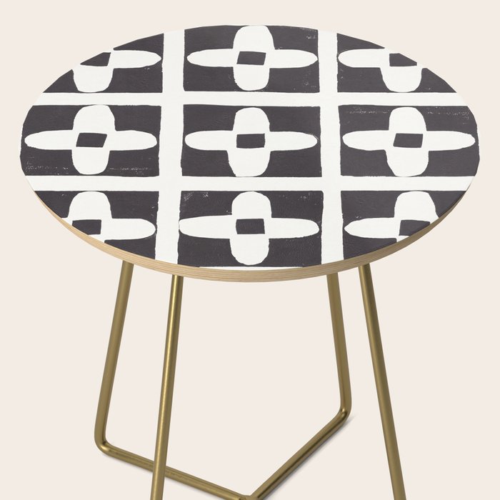 Floral Tiles / Lino Print Side Table Gallery Image 2