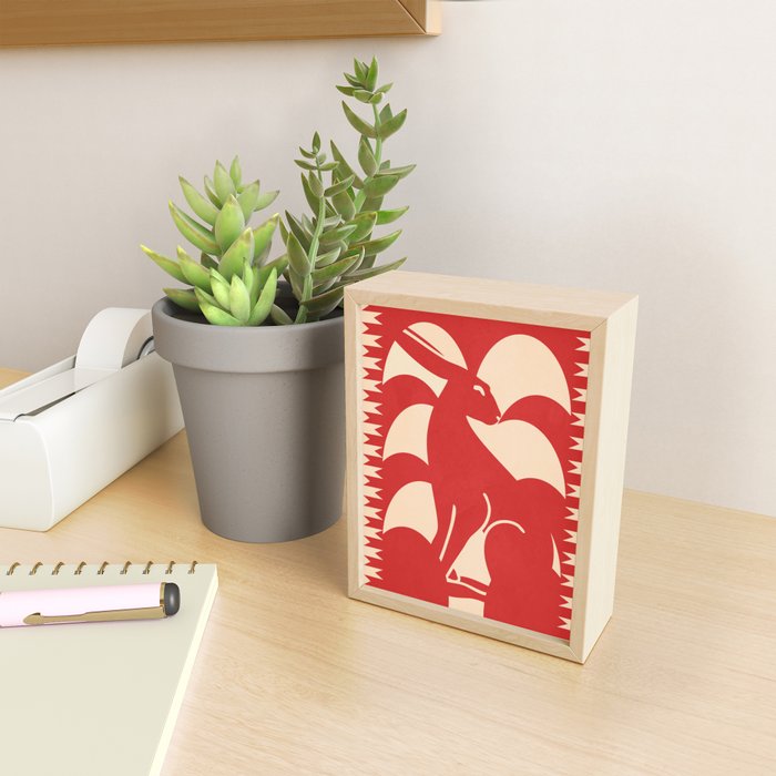 Minimalist Rabbit 4 Mini Art Print Gallery Image 2