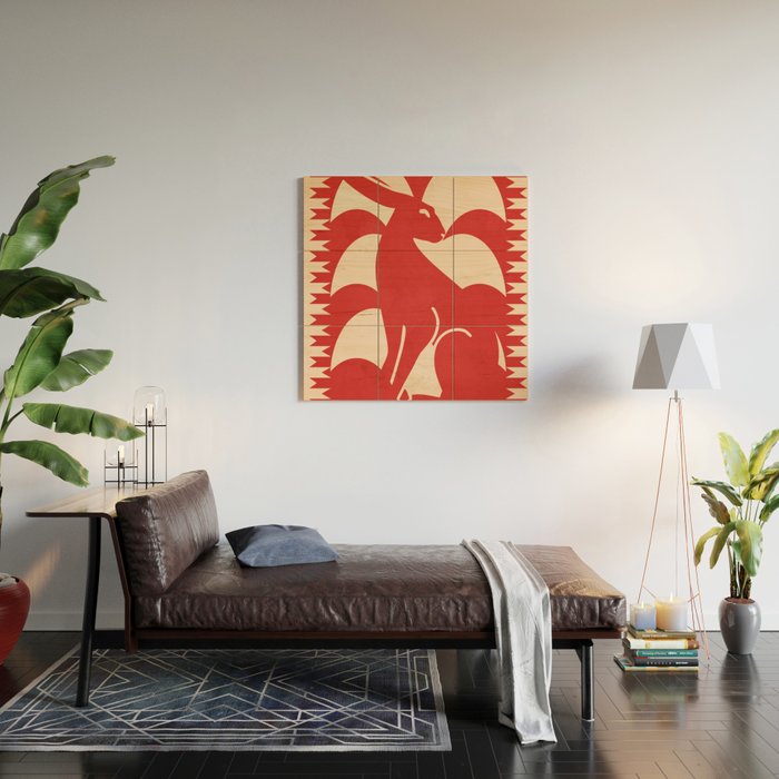 Minimalist Rabbit 4 Wood Wall Art Gallery Image 2