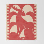 Minimalist Rabbit 4 Throw Blanket Gallery Image 2