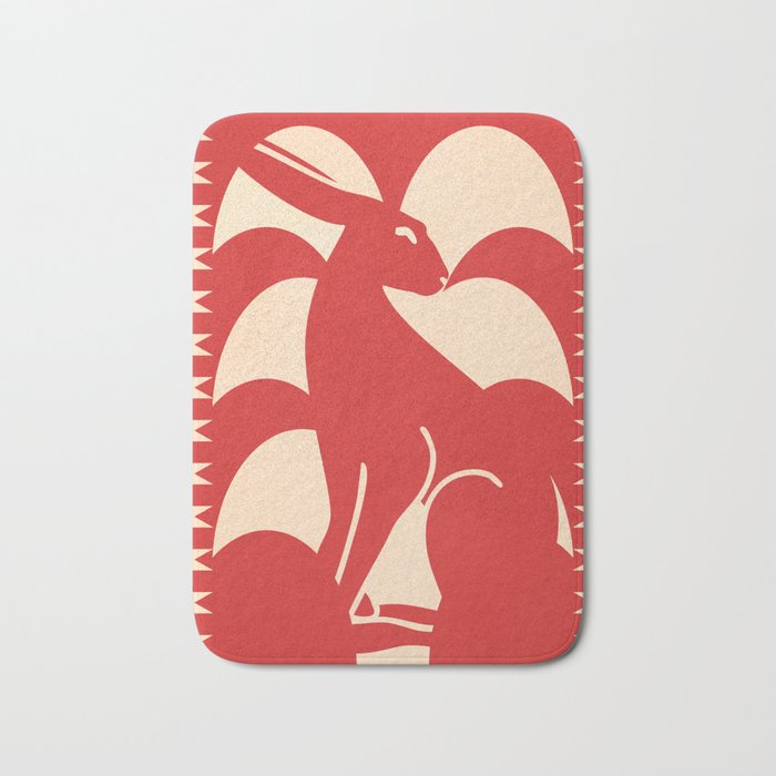Minimalist Rabbit 4 Bath Mat Gallery Image 1