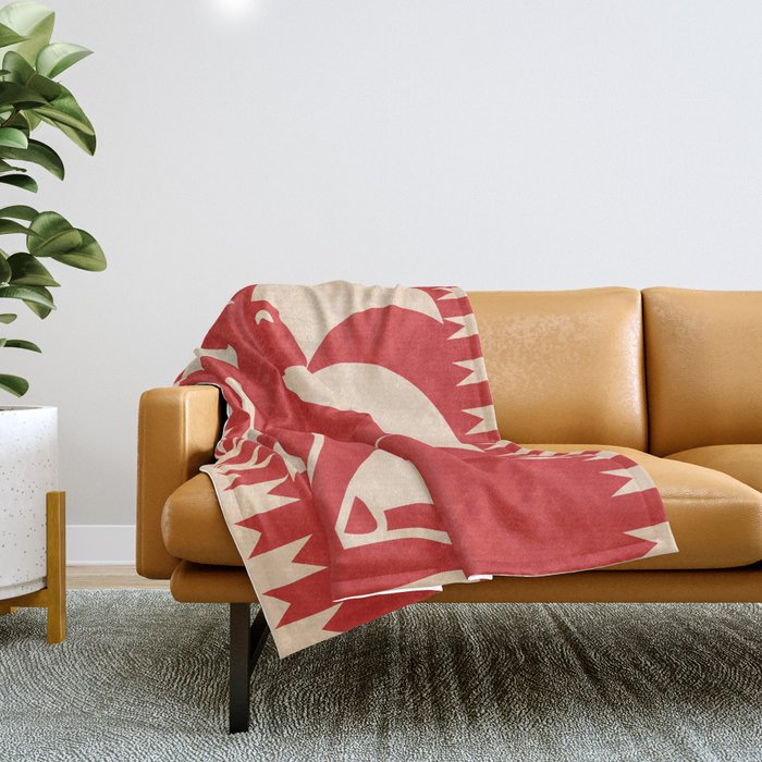 Minimalist Rabbit 4 Throw Blanket Gallery Image 1