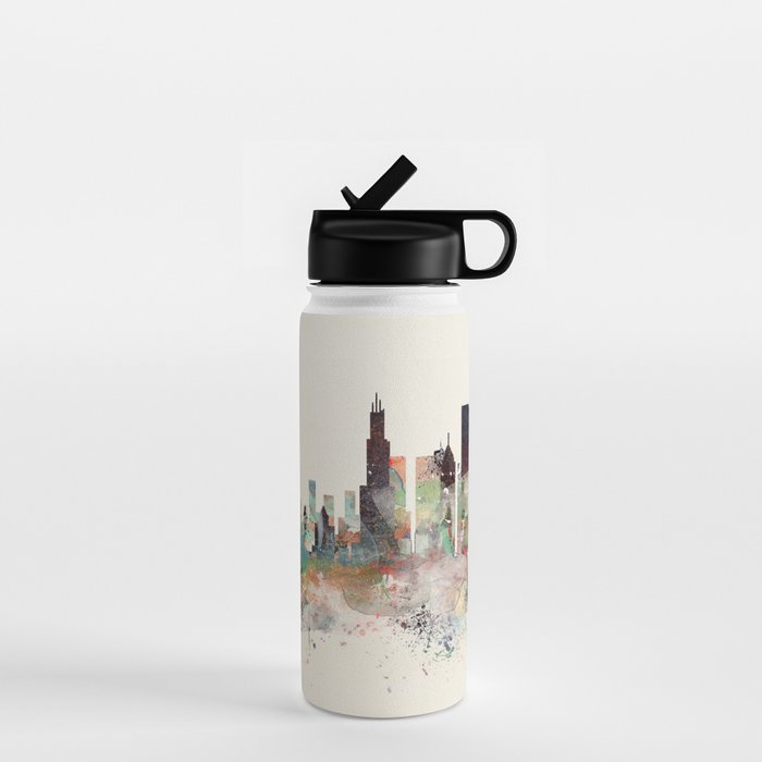 chicago illinois skyline Water Bottle Gallery Image 1