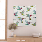 Hummingbirds Wall Tapestry Gallery Image 2