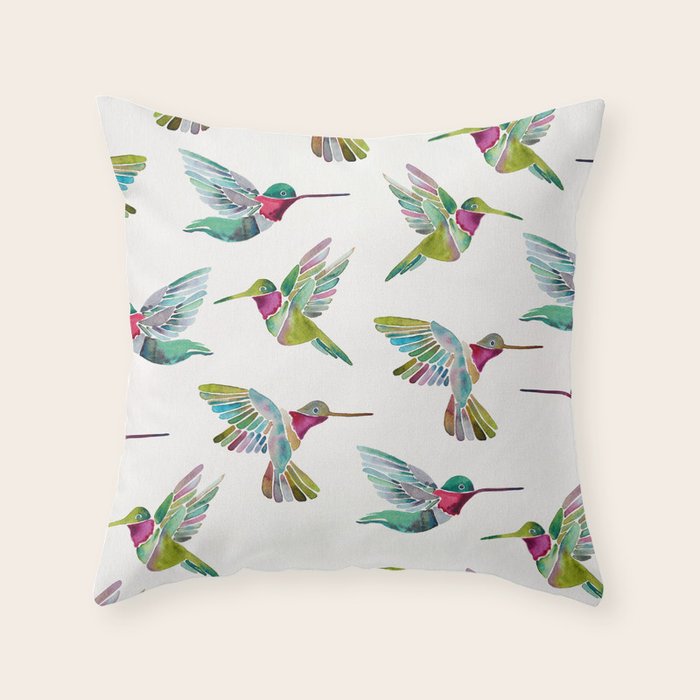 Hummingbirds Throw Pillow Gallery Image 1