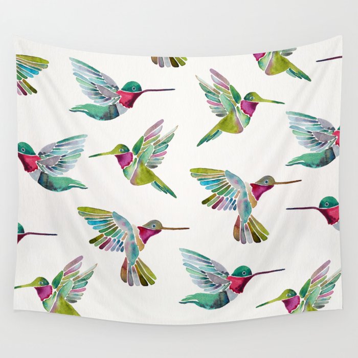 Hummingbirds Wall Tapestry Gallery Image 4
