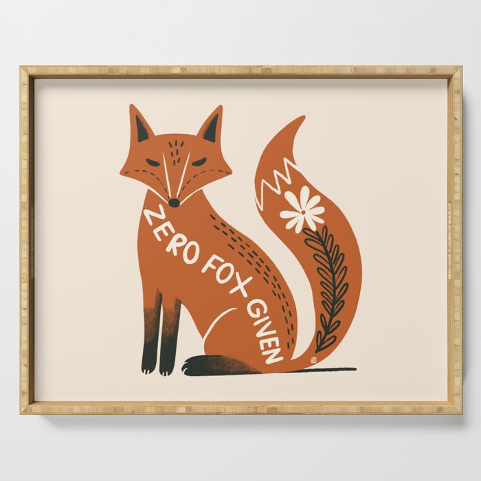 Zero fox given Serving Tray Gallery Image 1