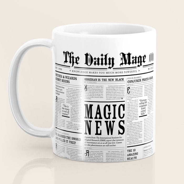 The Daily Mage Fantasy Newspaper Coffee Mug Gallery Image 3