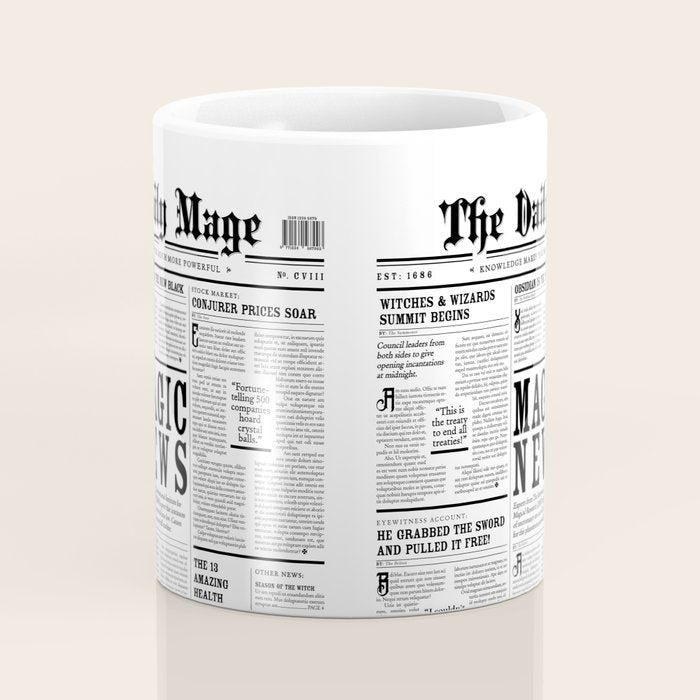 The Daily Mage Fantasy Newspaper Coffee Mug Gallery Image 4