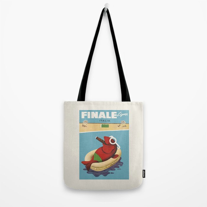 Italy Vintage Travel Poster - Finale Ligure, 1954 Tote Bag Gallery Image 2