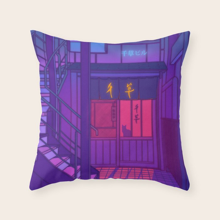 Lonely Nights Throw Pillow Gallery Image 6